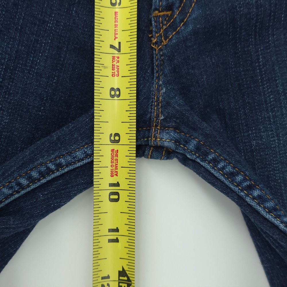 Levi's 524 Too Superlow Womens Jeans 33x31 Blue Dark Wash Y2K Bootcut - Picture 9 of 10